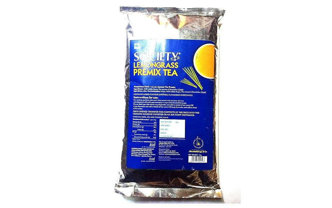 Society LemonGrass Premix Tea    Pack  1 kilogram